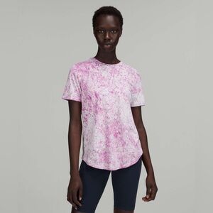 Lululemon Love Crew Soft Pima Cotton T-Shirt in Pink, Gray, White, Size 10